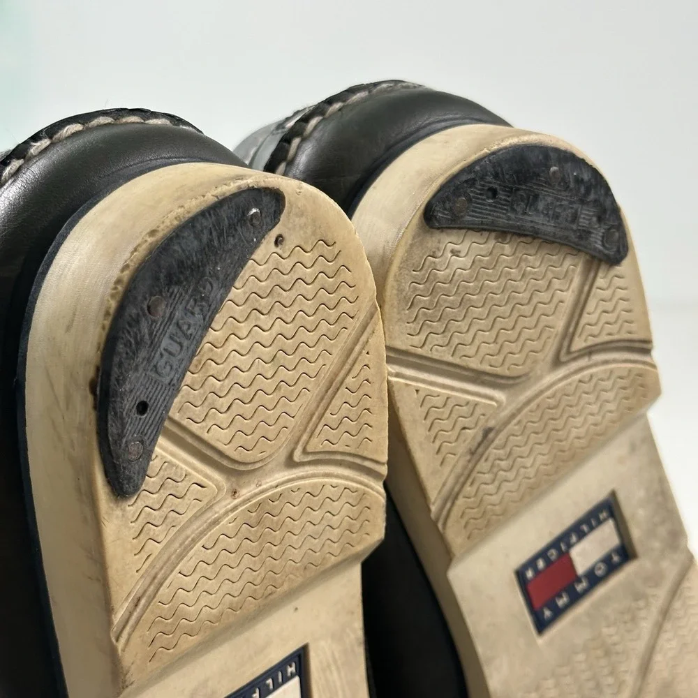 VTG Tommy Hilfiger Leather Boat Shoes Mens 13 Blue Deck TH 44/480 Sailing Gear